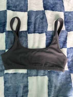 Aritzia Charcoal Scoop Sports Bralette - Dark Gray